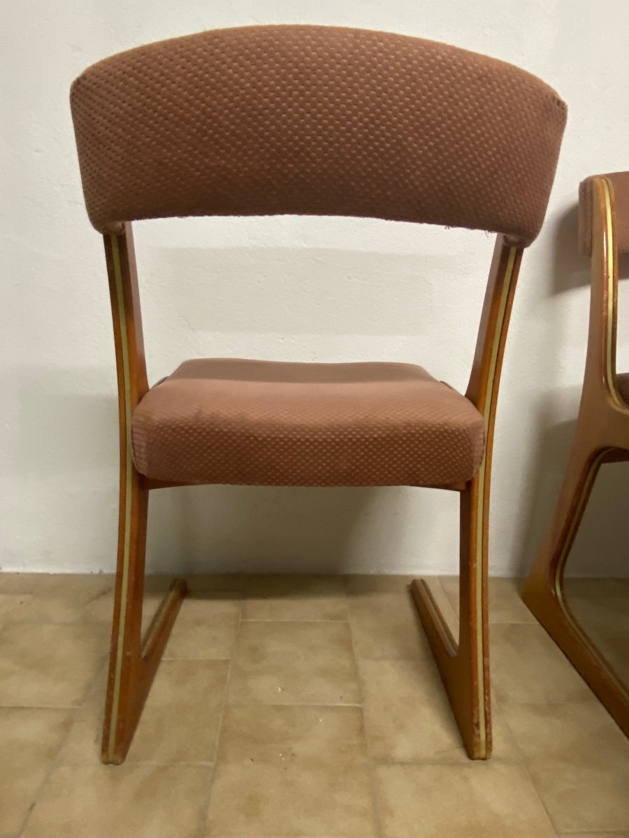 Set Of 4 Baumann Style Chairs / Year 1960-photo-4