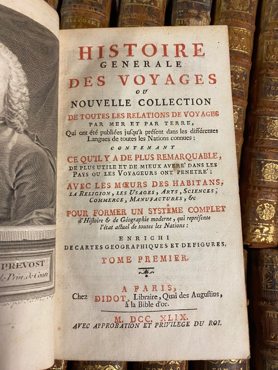 44 Tomes  Histoire générale des voyages chez Didot / Livres 18ème -photo-3