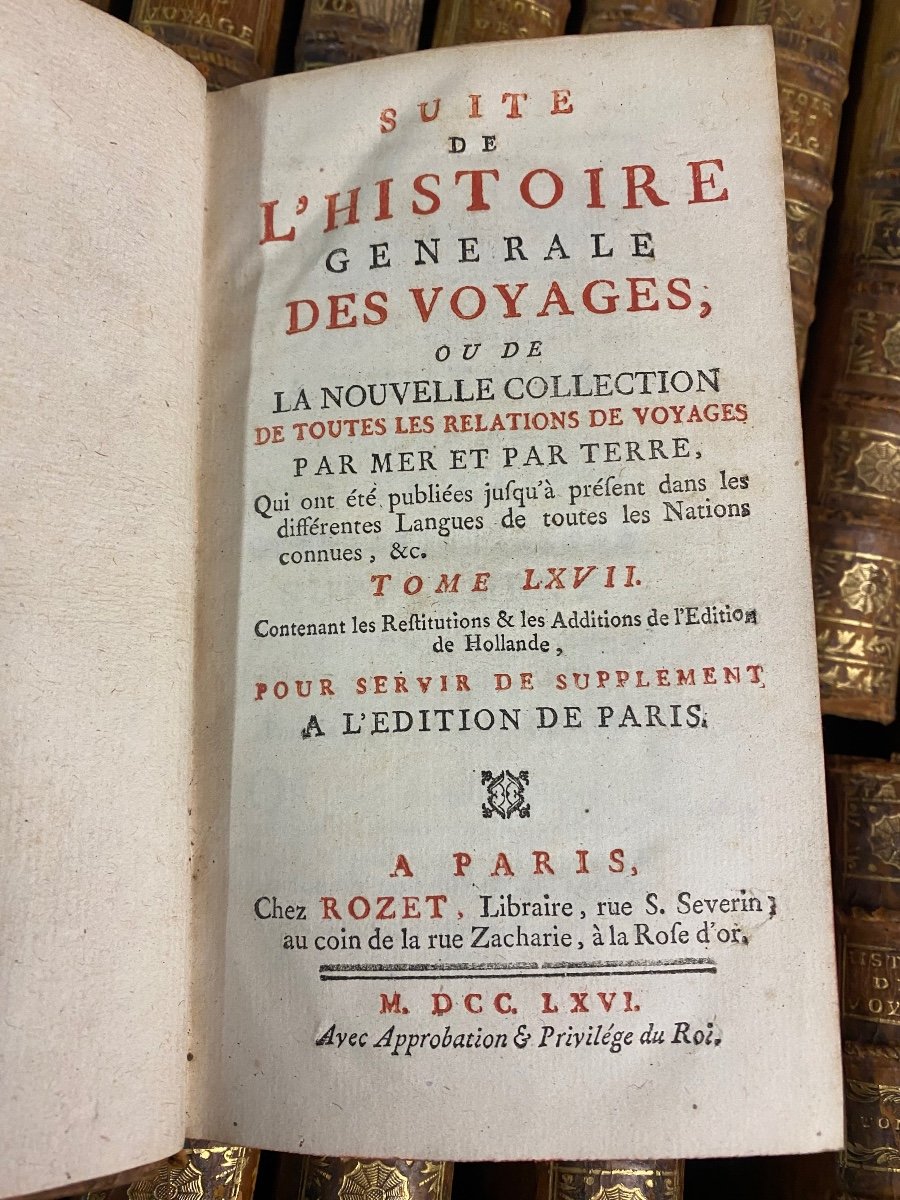 44 Tomes  Histoire générale des voyages chez Didot / Livres 18ème 