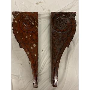 Pair Of Carved Marble Console Feet