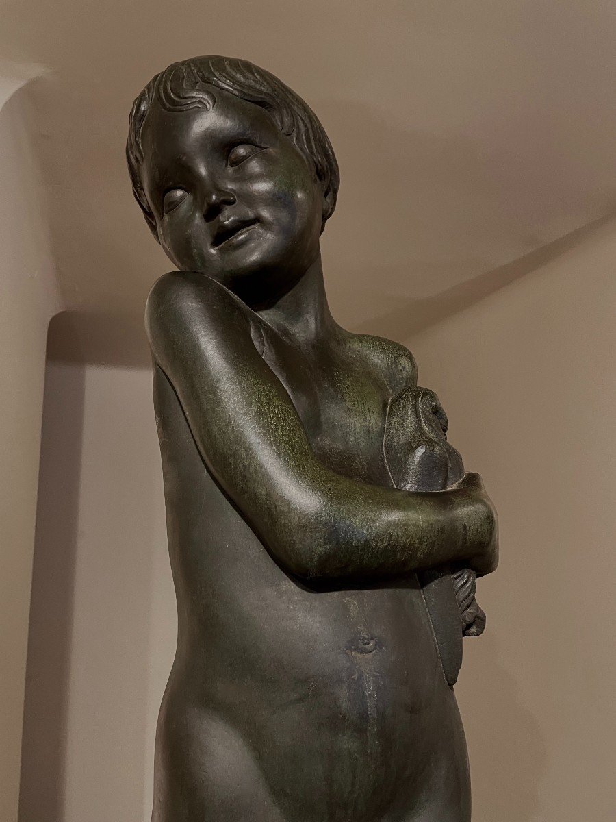 Sculpture Antonio Cloza. Bronze.-photo-3