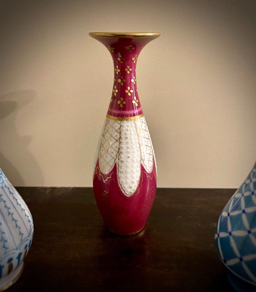 Three Small Vases. Limoges.-photo-4