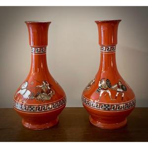 Pair Of Nineteenth Vases