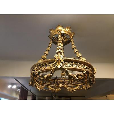 Pretty Louix XVI Style Basket Chandelier.