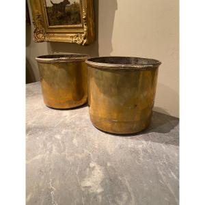 Pair Of 18th Century Brass Coolers