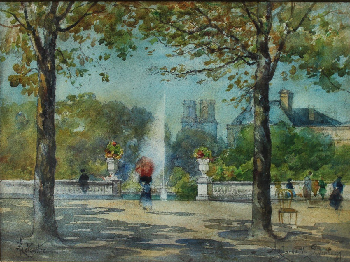 Paris, jardin du Luxembourg, F. Leteurtre XIXè-XXè