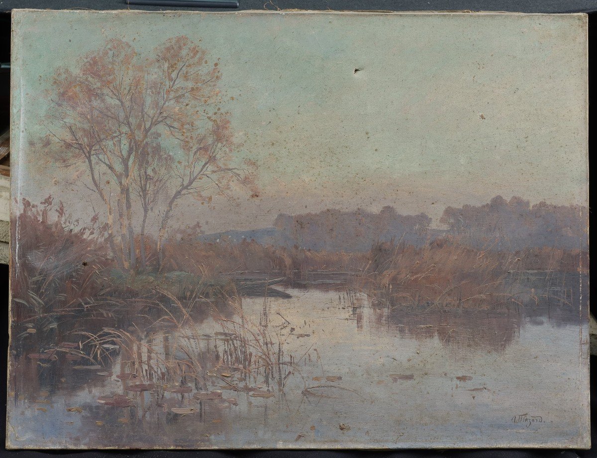 Alphonse Henri Mazard (1865-1939) - Pond, Essonne Or Chevreuse Valley-photo-2