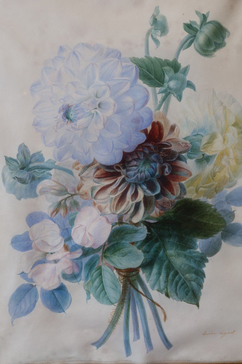 Bouquet de fleurs - Louise Logerot vers 1840-photo-4