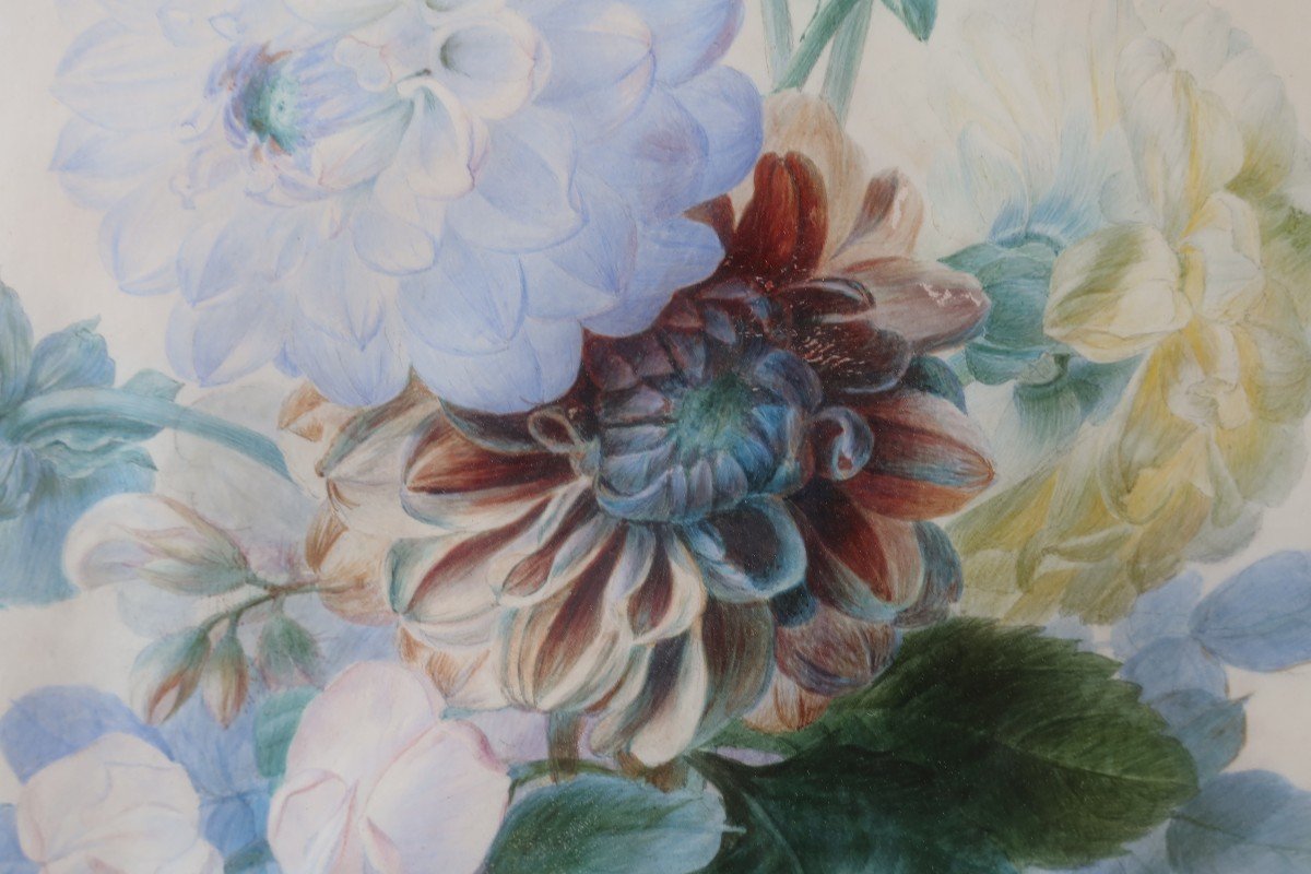 Bouquet de fleurs - Louise Logerot vers 1840-photo-3