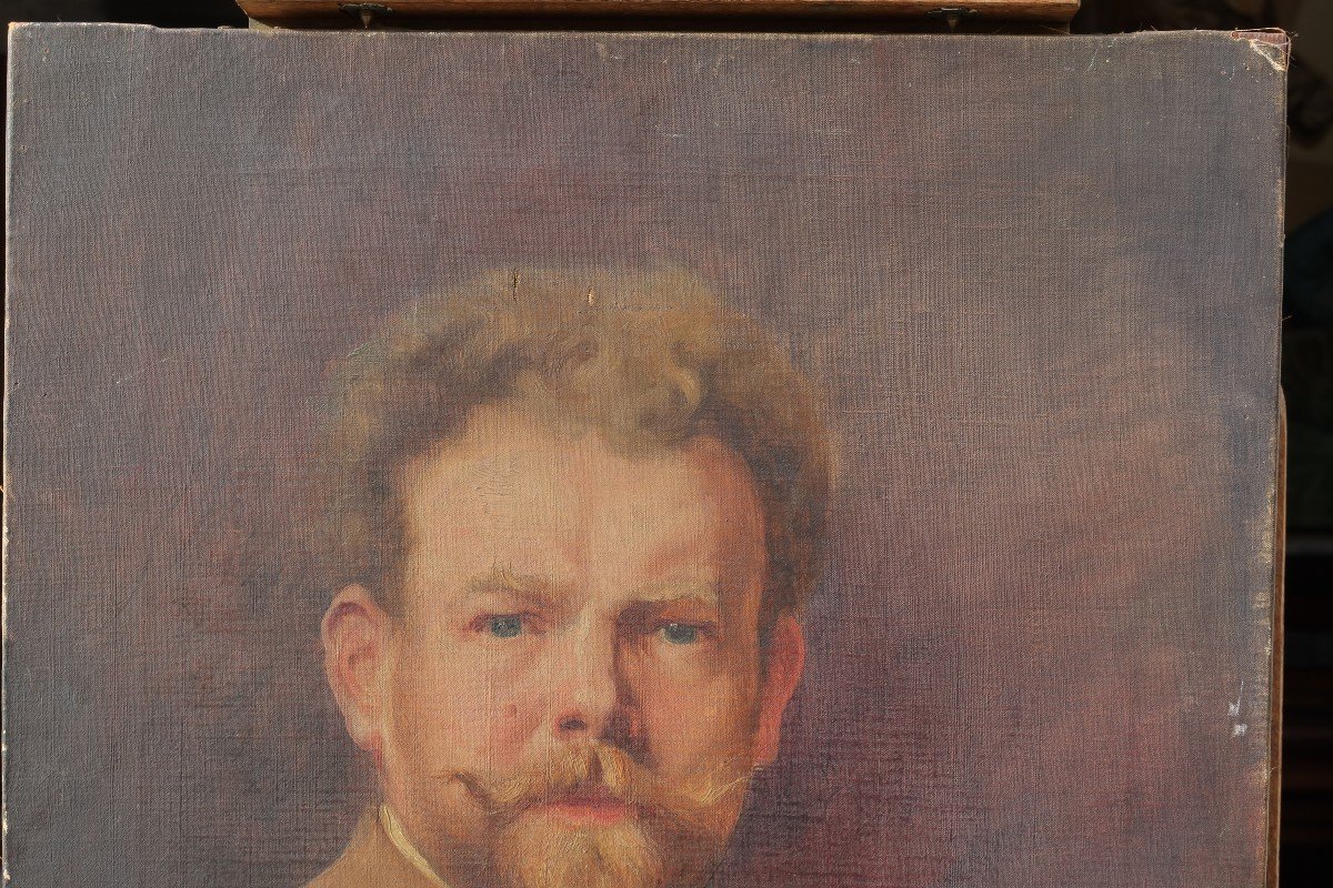 Self-portrait Of The Painter Cyrille Besset (1864-1902)-photo-2