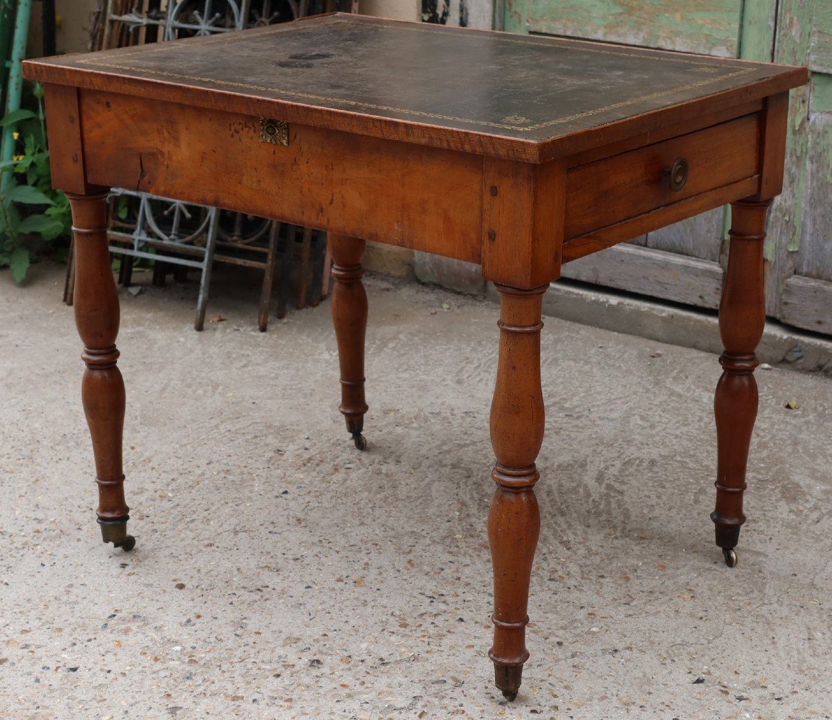 Table Forming A Desk With 2 Drawers In 19th Century Walnut-photo-1