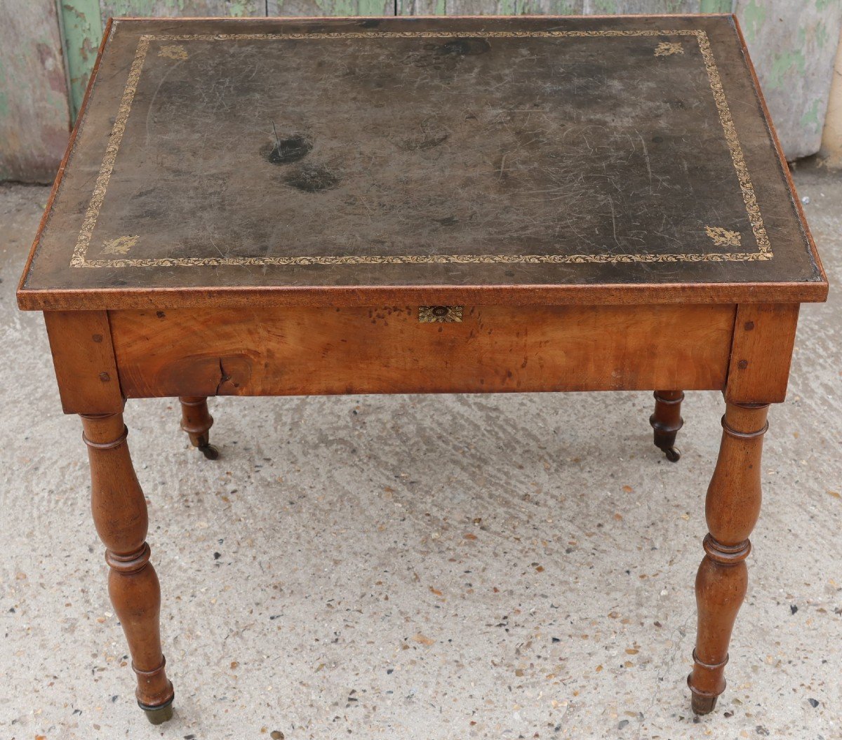 Table Forming A Desk With 2 Drawers In 19th Century Walnut-photo-4