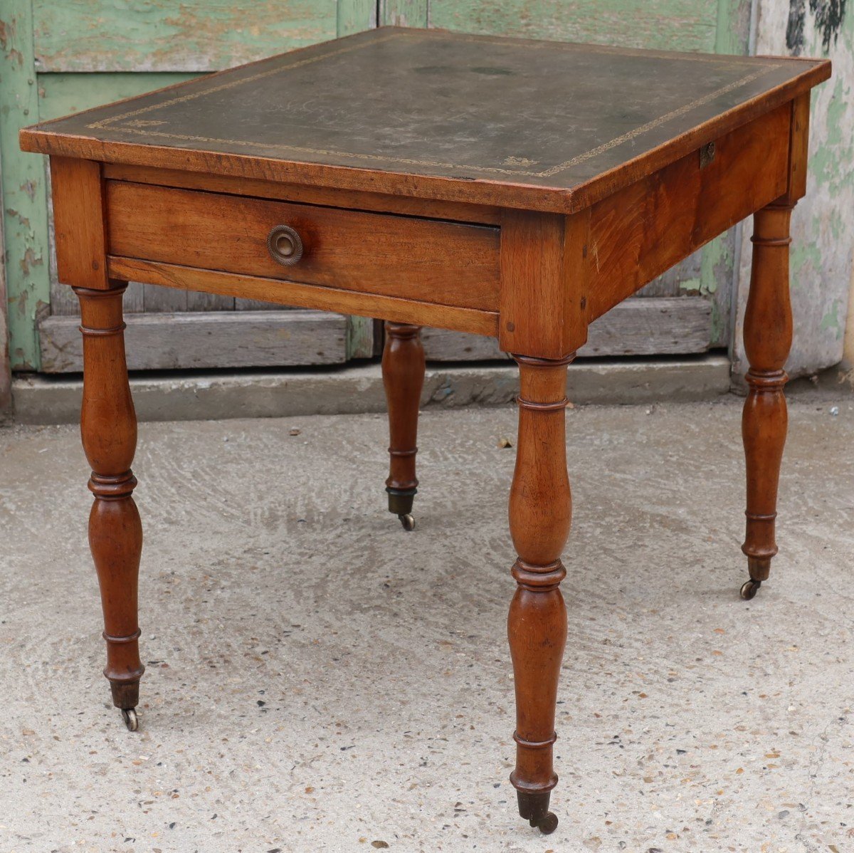 Table Forming A Desk With 2 Drawers In 19th Century Walnut-photo-5