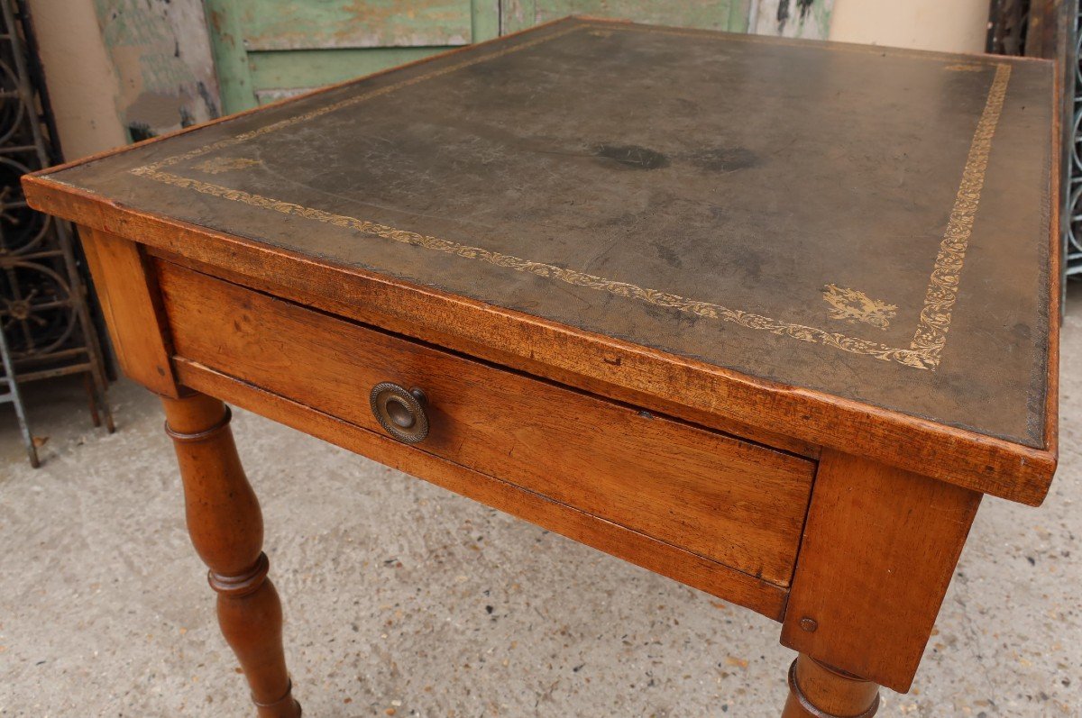 Table Forming A Desk With 2 Drawers In 19th Century Walnut-photo-8
