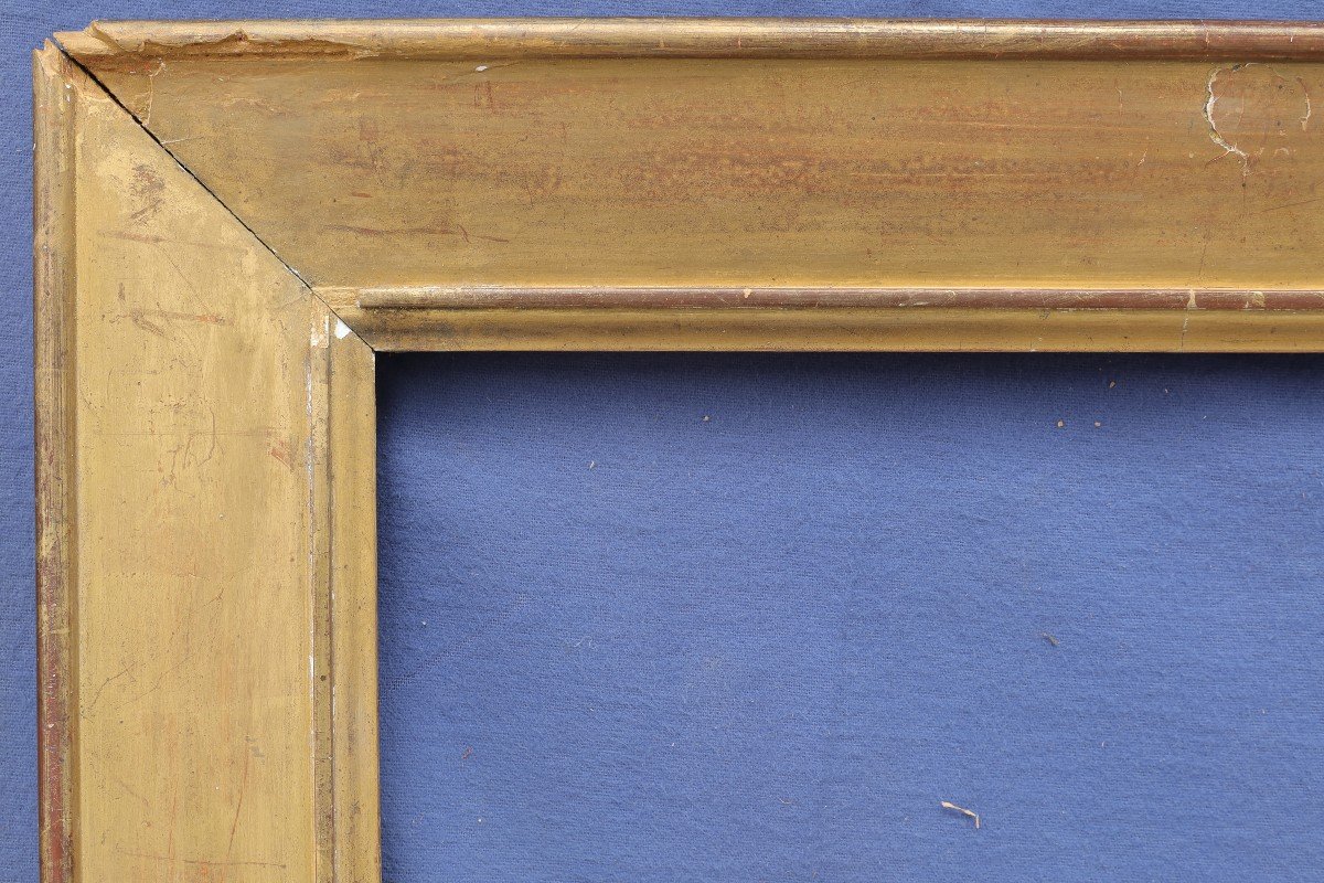 19th Century Golden Frame Sloped Profile-photo-3