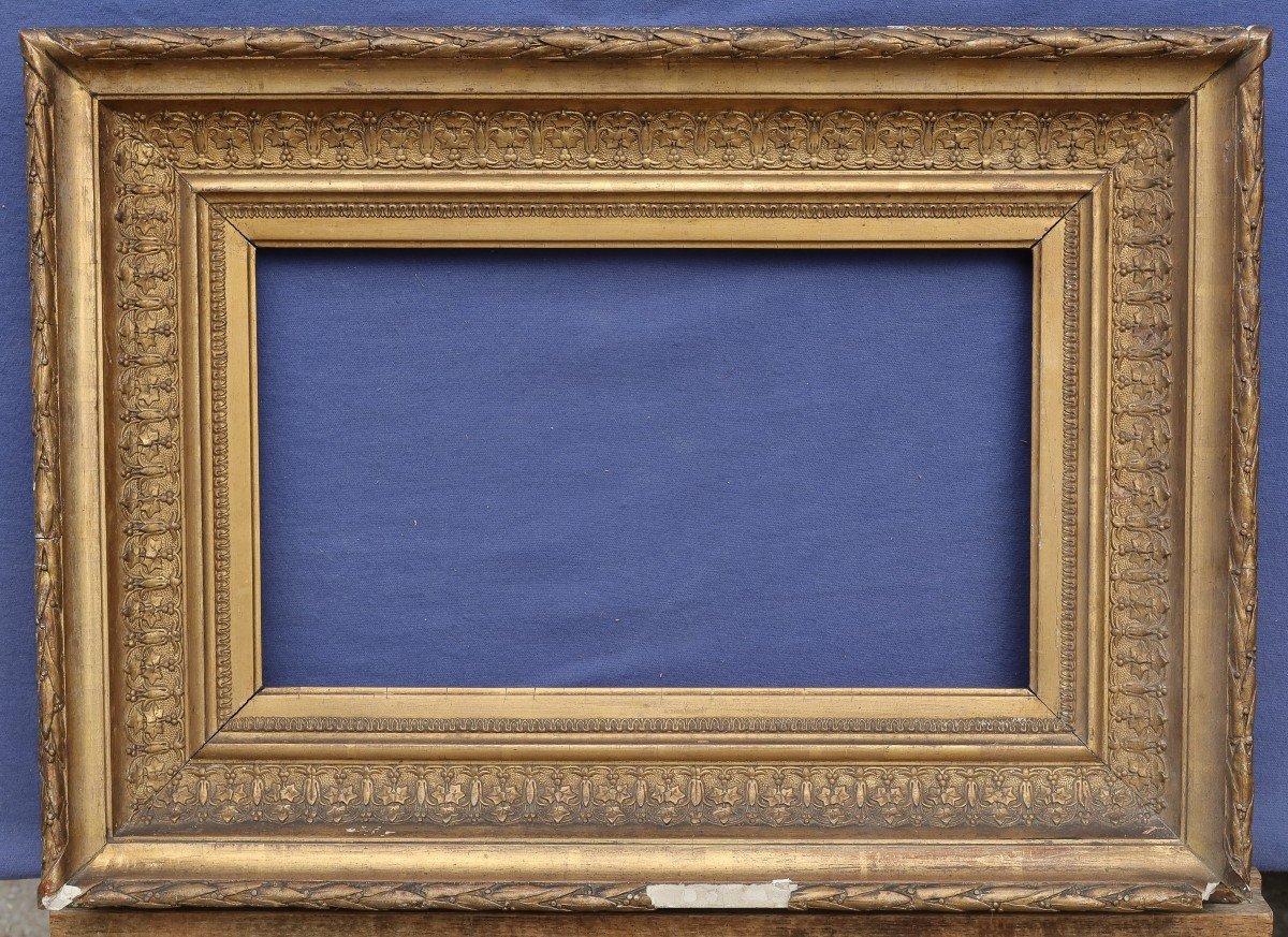 19th Century Golden Frame View 38.8x22 Cm Possible Format 6m (41x24cm)