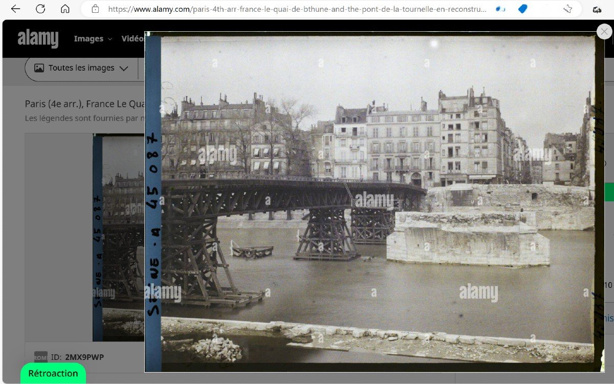 Paris, Pont de la Tournelle provisoire 1924-1928. André DUDOUIT XXè-photo-6