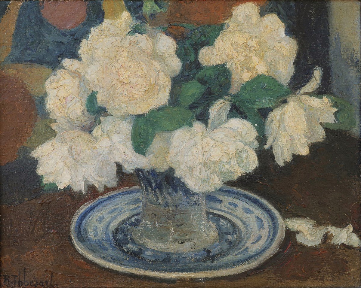 Raymond Thibésart (1874-1968). White Roses