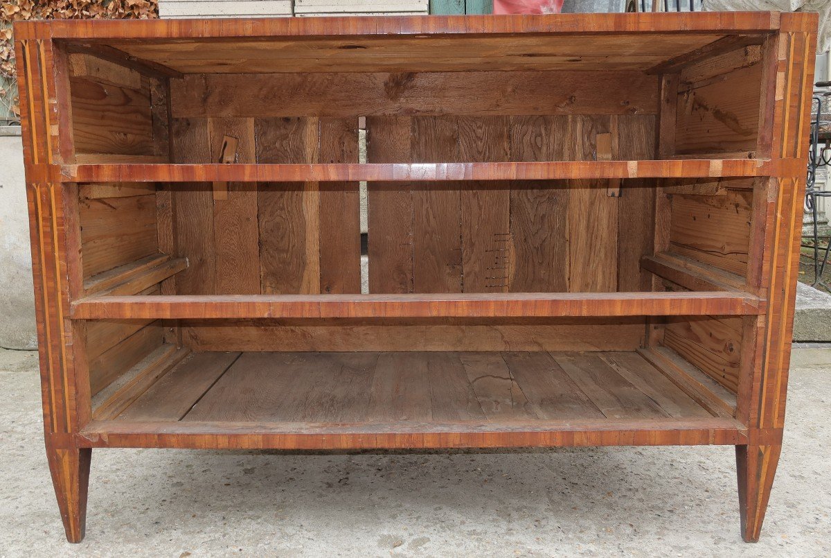 Late 18th Begining XXè Century Inlaid Chest Of Drawers To Restore-photo-5