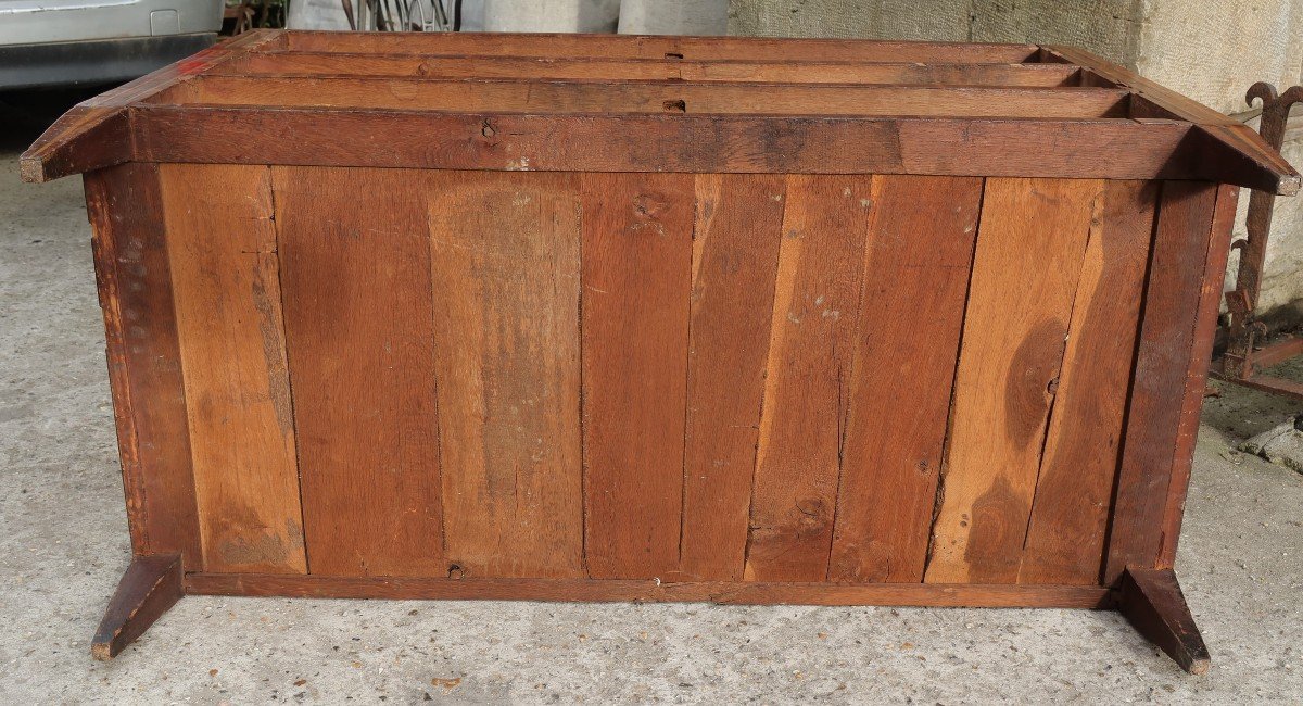 Late 18th Begining XXè Century Inlaid Chest Of Drawers To Restore-photo-8