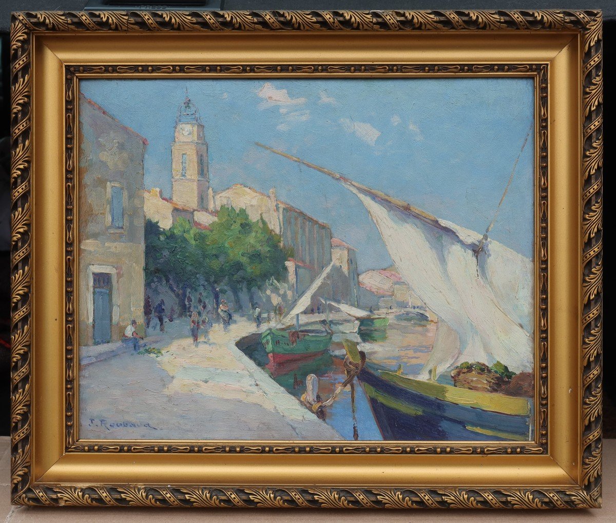 Martigues, port et Eglise Sainte Madeleine. Jean-Baptiste ROUBAUD (1871-?) -photo-3