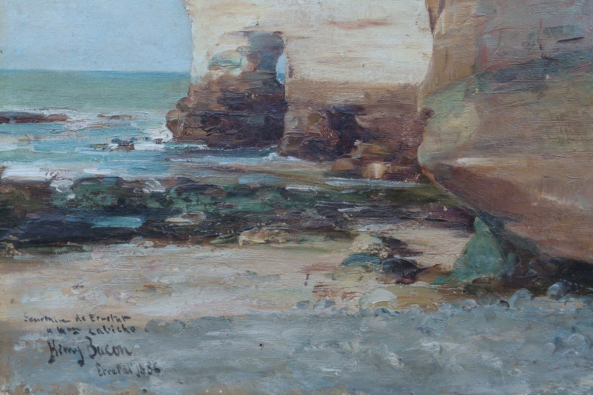 Etretat, falaises d'Amont 1886. Henry BACON (1839-1912)-photo-3