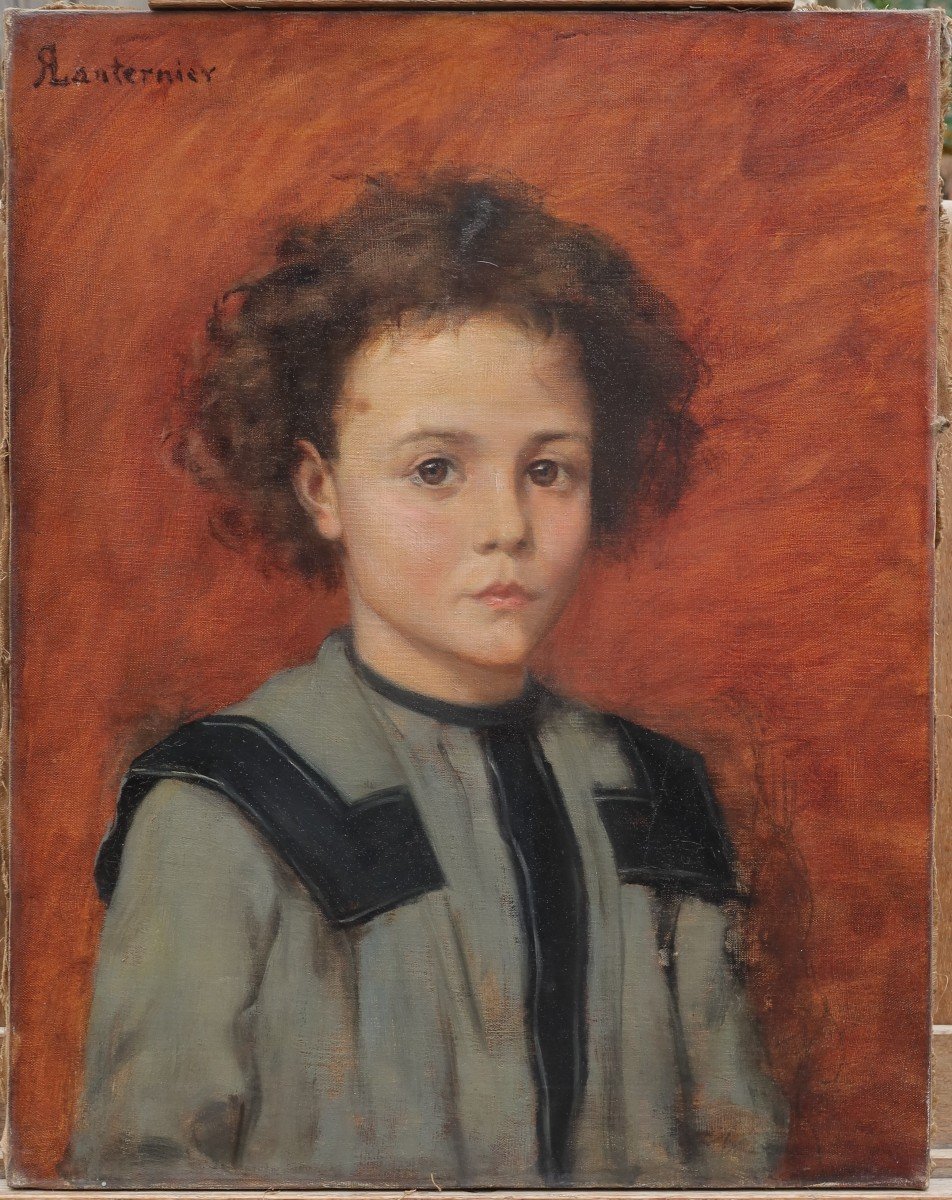 Portrait d'enfant. Raoul Léon LANTERNIER (1870-?)-photo-2