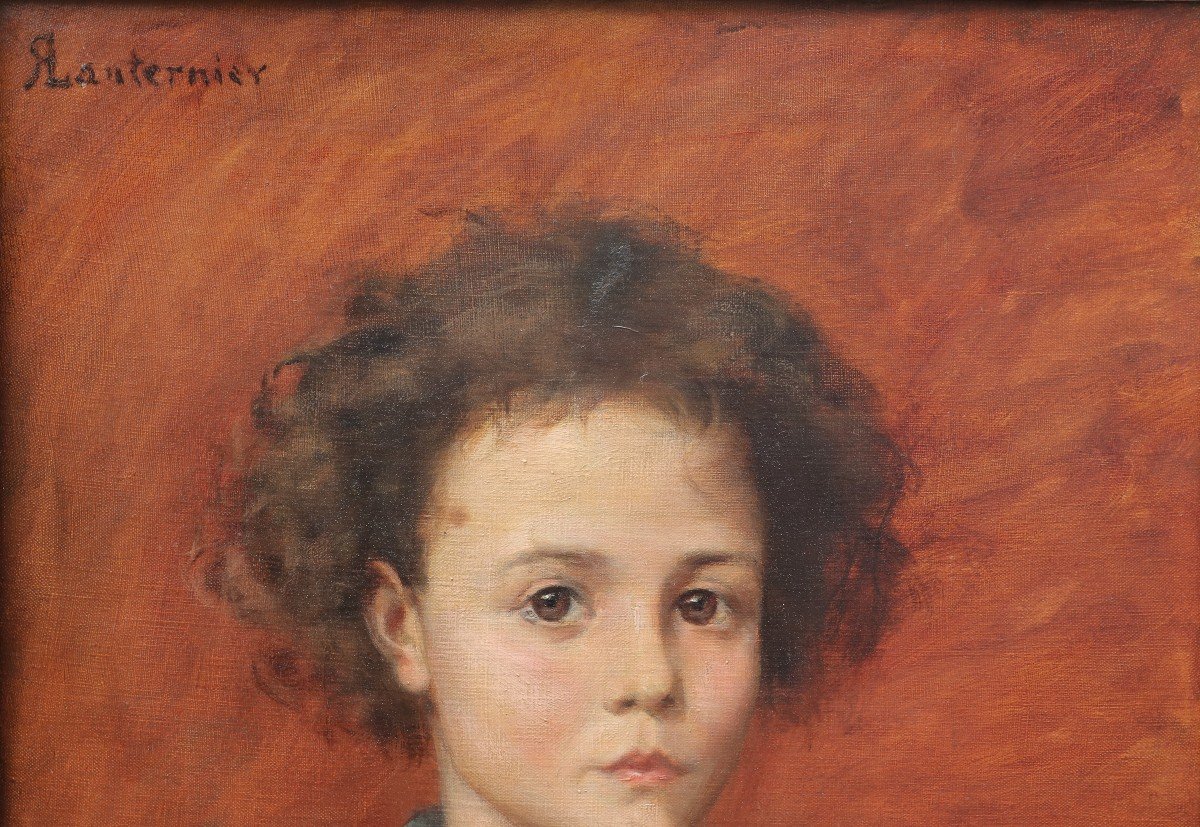 Portrait d'enfant. Raoul Léon LANTERNIER (1870-?)-photo-3