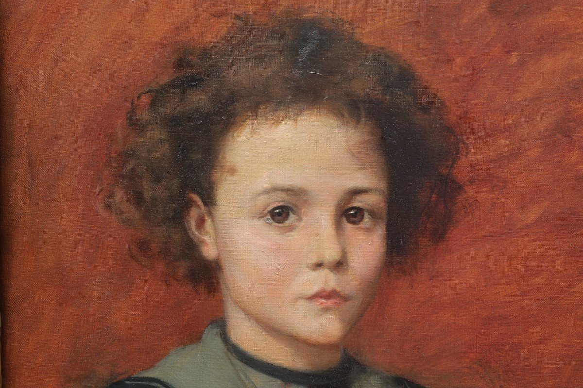 Portrait d'enfant. Raoul Léon LANTERNIER (1870-?)-photo-4