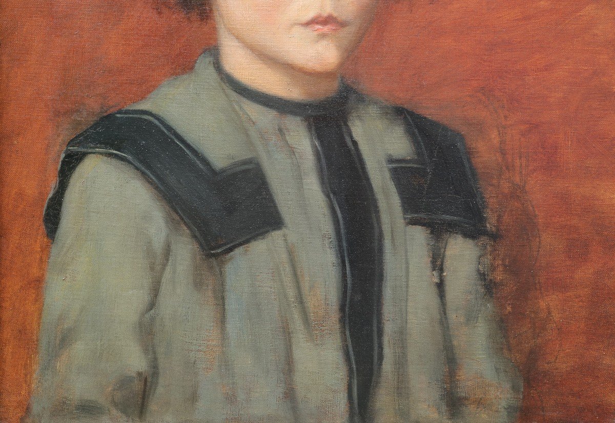 Portrait d'enfant. Raoul Léon LANTERNIER (1870-?)-photo-3