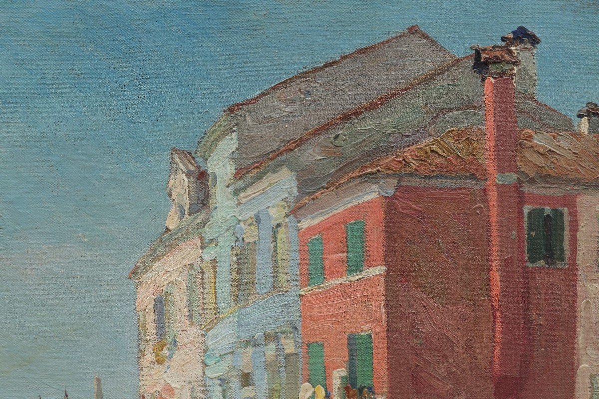 Ile de Burano à Venise, 1918. Luigi MORETTI (1884-1950)-photo-3