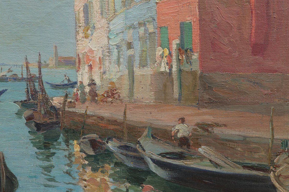 Ile de Burano à Venise, 1918. Luigi MORETTI (1884-1950)-photo-1