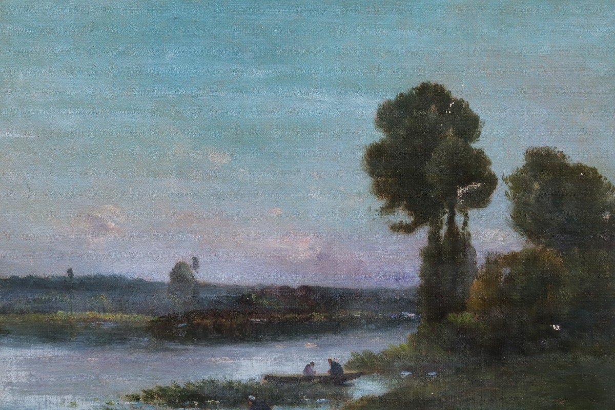 Jacques Henri DELPY (1877-1957). Paysage aux lavandières-photo-2