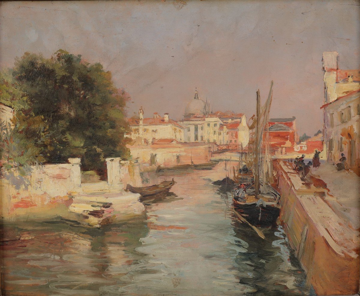 Un canal à Venise. Raymond ALLEGRE (1857-1933)