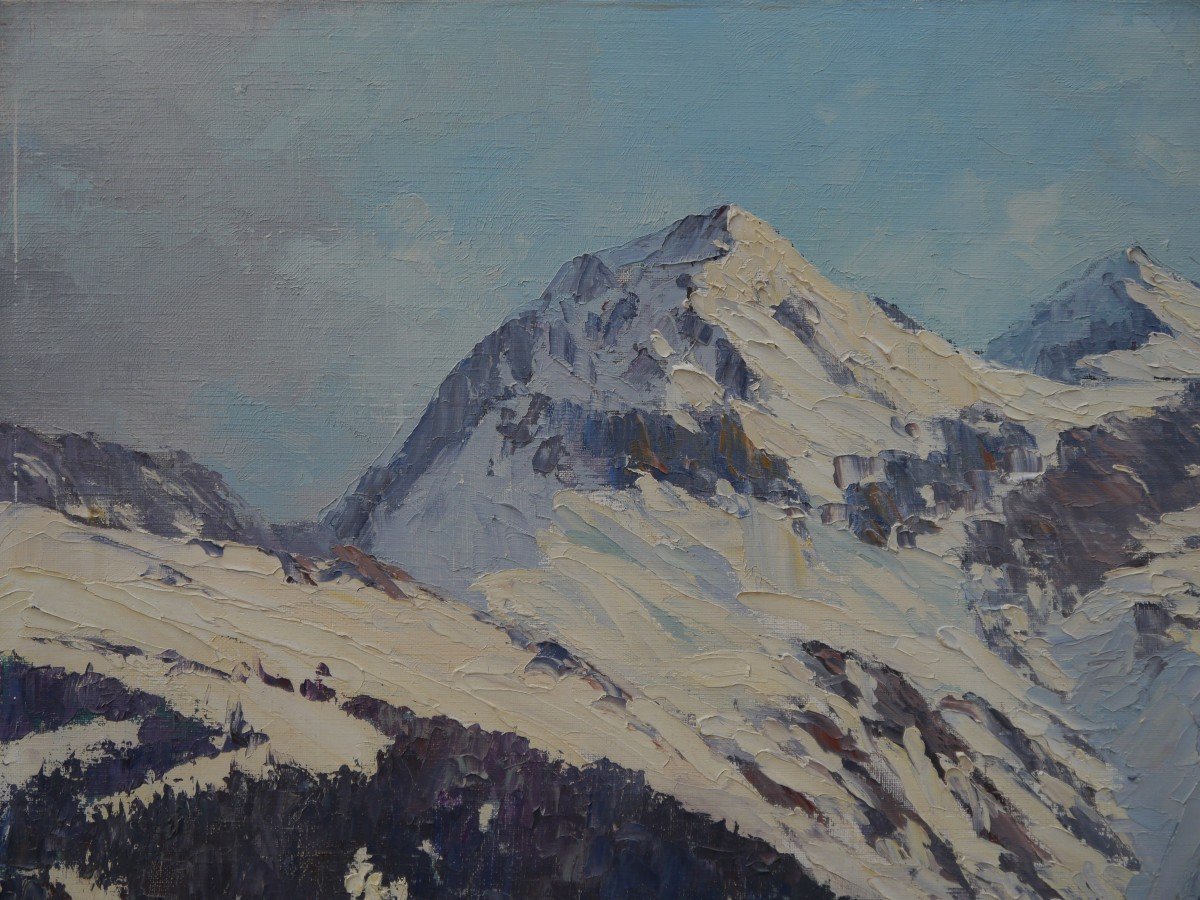 étienne Bovier-lapierre (1908-1987). Mountain Landscape, Mont Charvin, Haute-savoie, Alps-photo-2