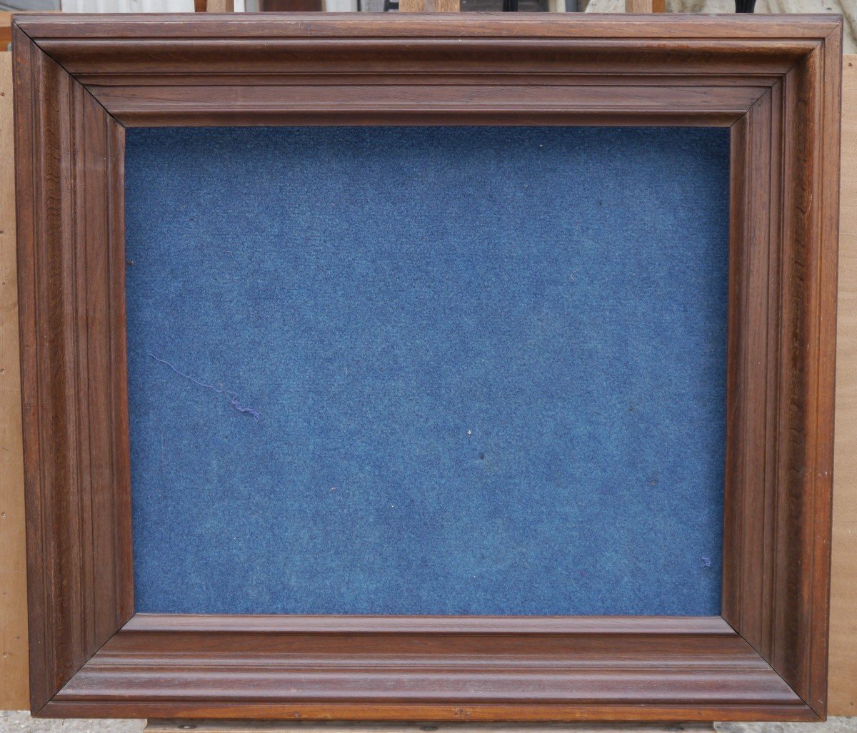 Large Oak Wood Frame View 64x53 Cm For 65x54cm Chassis - 15f