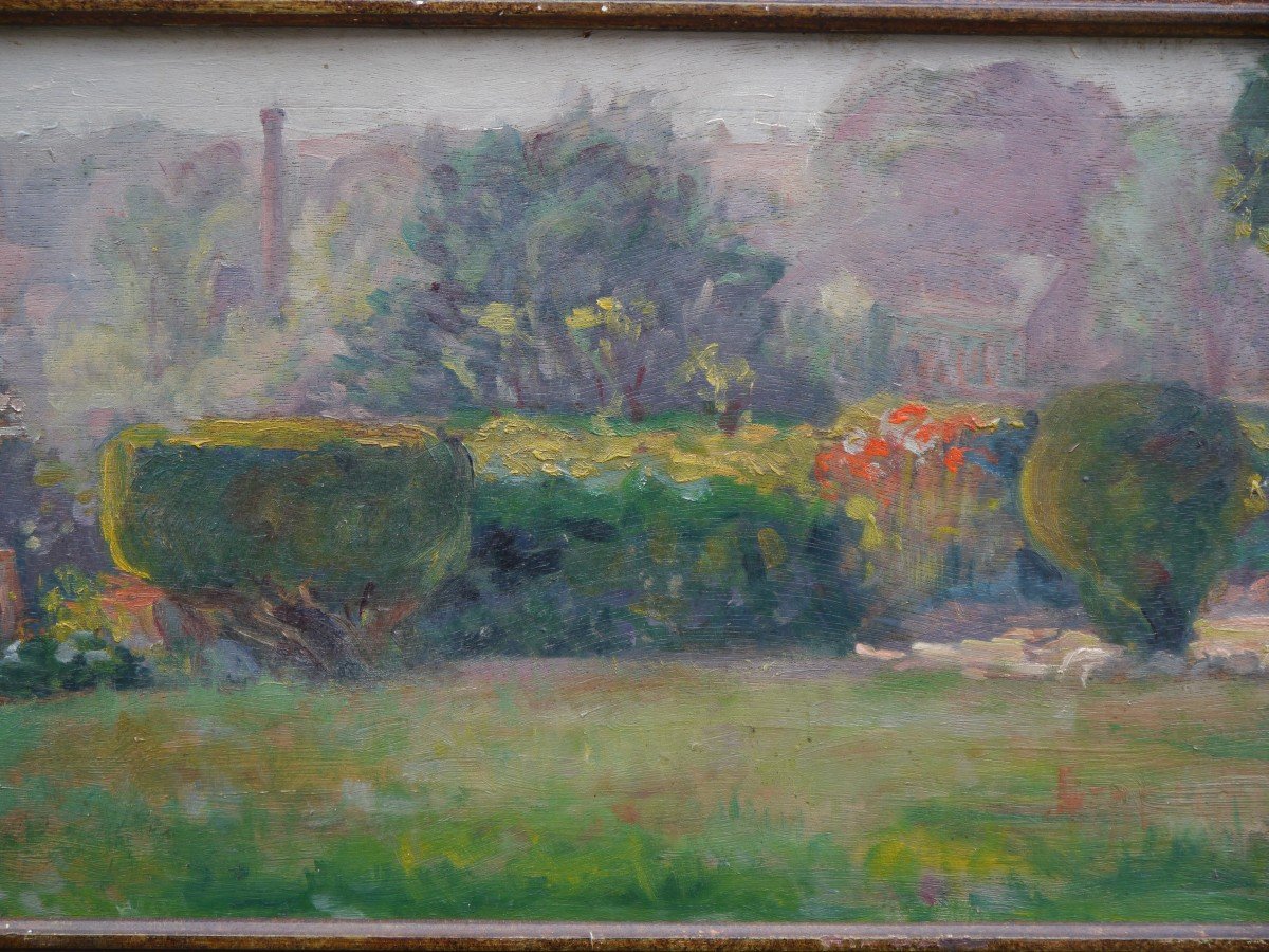 Vue d'un parc ou jardin. Renée MOURGUE VAQUIER (1894-1990)-photo-4