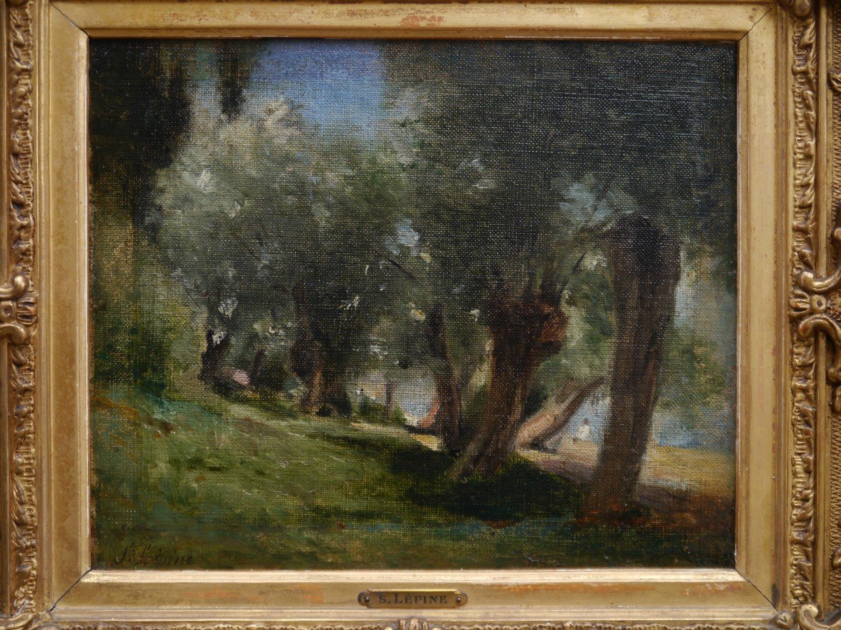 Stanislas Lépine (1835-1892). Landscape, Undergrowth.-photo-2