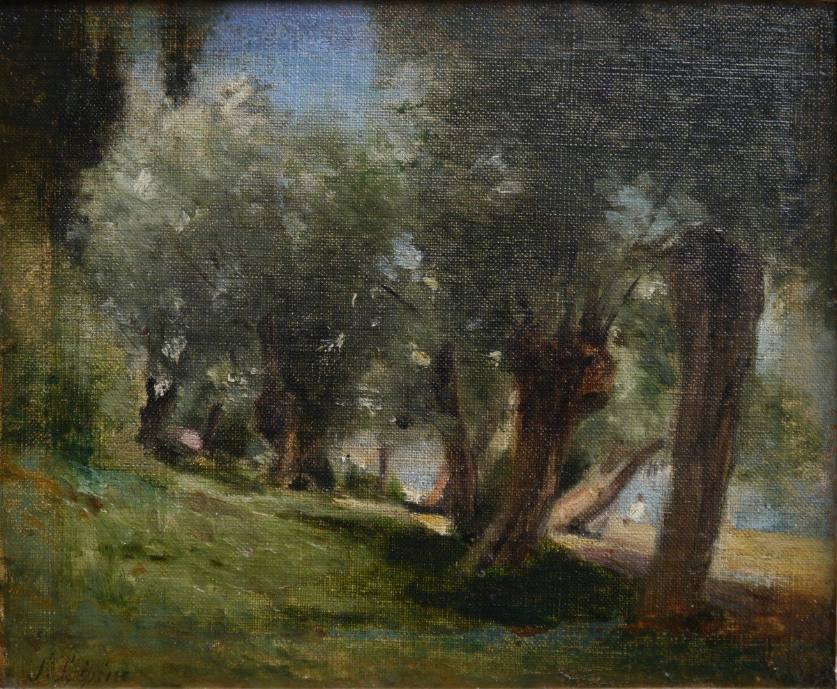 Stanislas Lépine (1835-1892). Landscape, Undergrowth.-photo-3