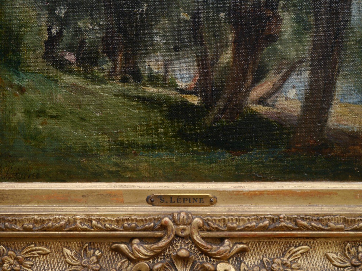 Stanislas Lépine (1835-1892). Landscape, Undergrowth.-photo-2