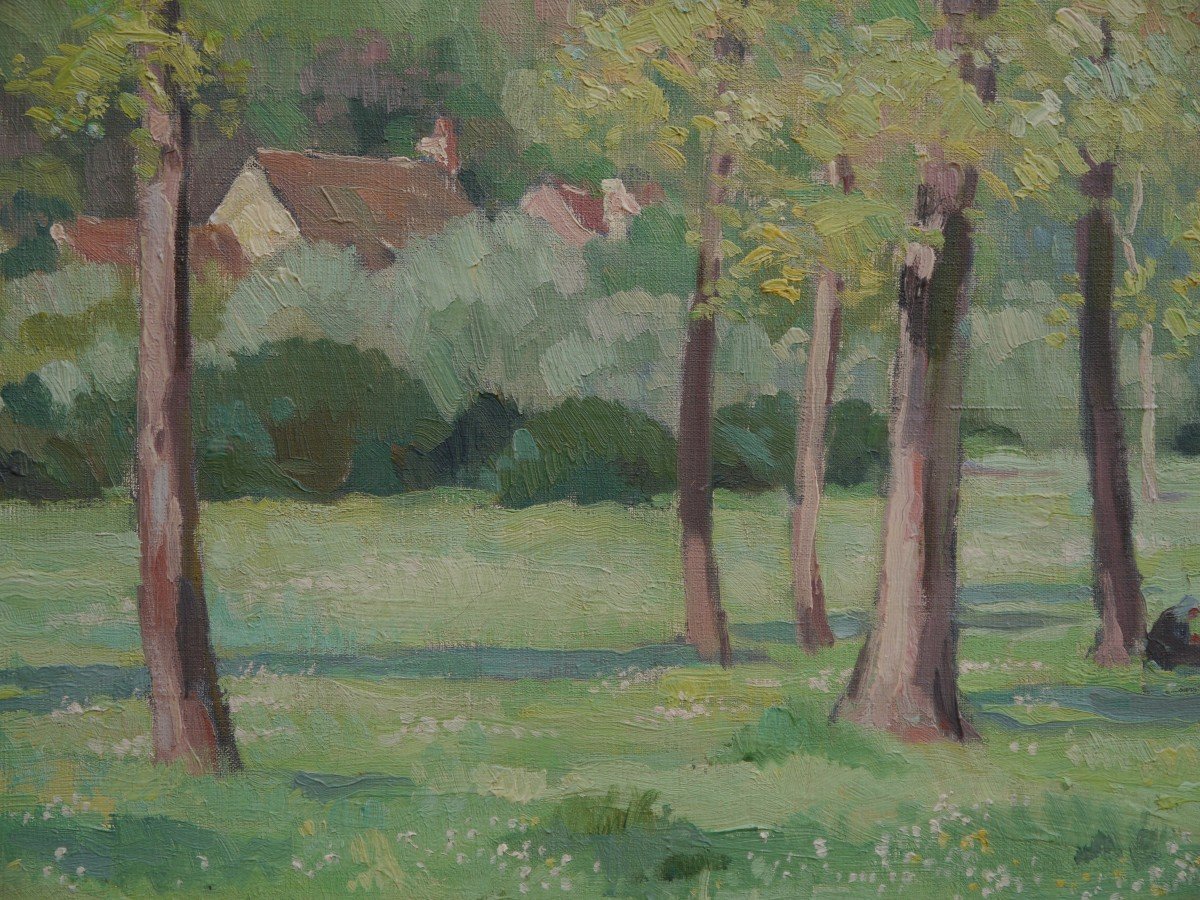 Animated Landscape With Large Trees. Marcelle Ladeuil (1895-1983)-photo-1