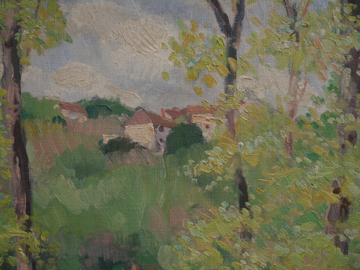 Animated Landscape With Large Trees. Marcelle Ladeuil (1895-1983)-photo-2