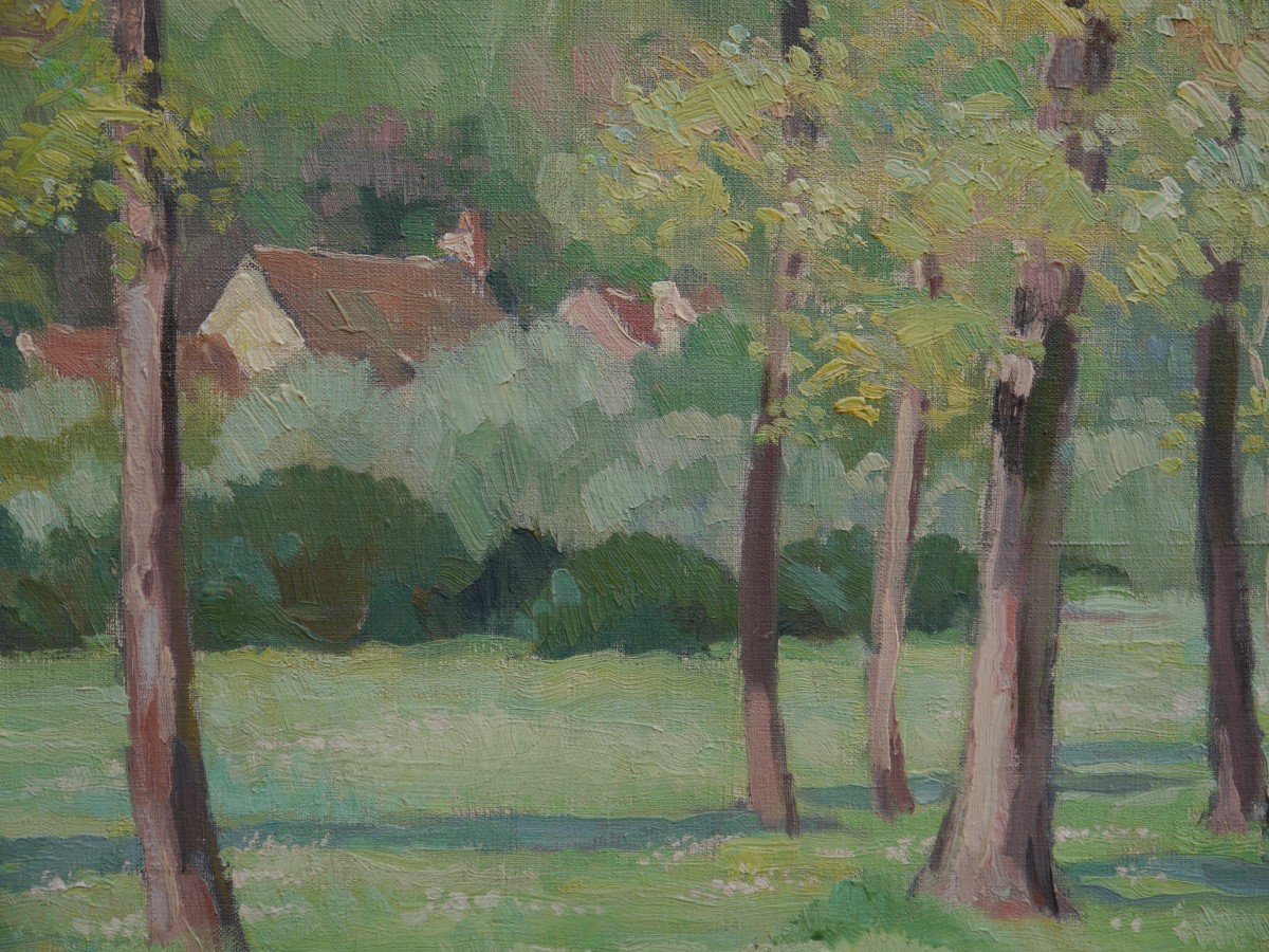 Animated Landscape With Large Trees. Marcelle Ladeuil (1895-1983)-photo-3