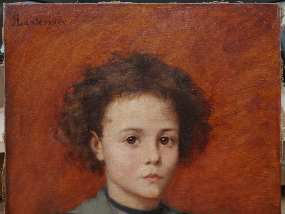 Portrait Of A Child. Raoul Léon Lanternier (1870-?)-photo-2