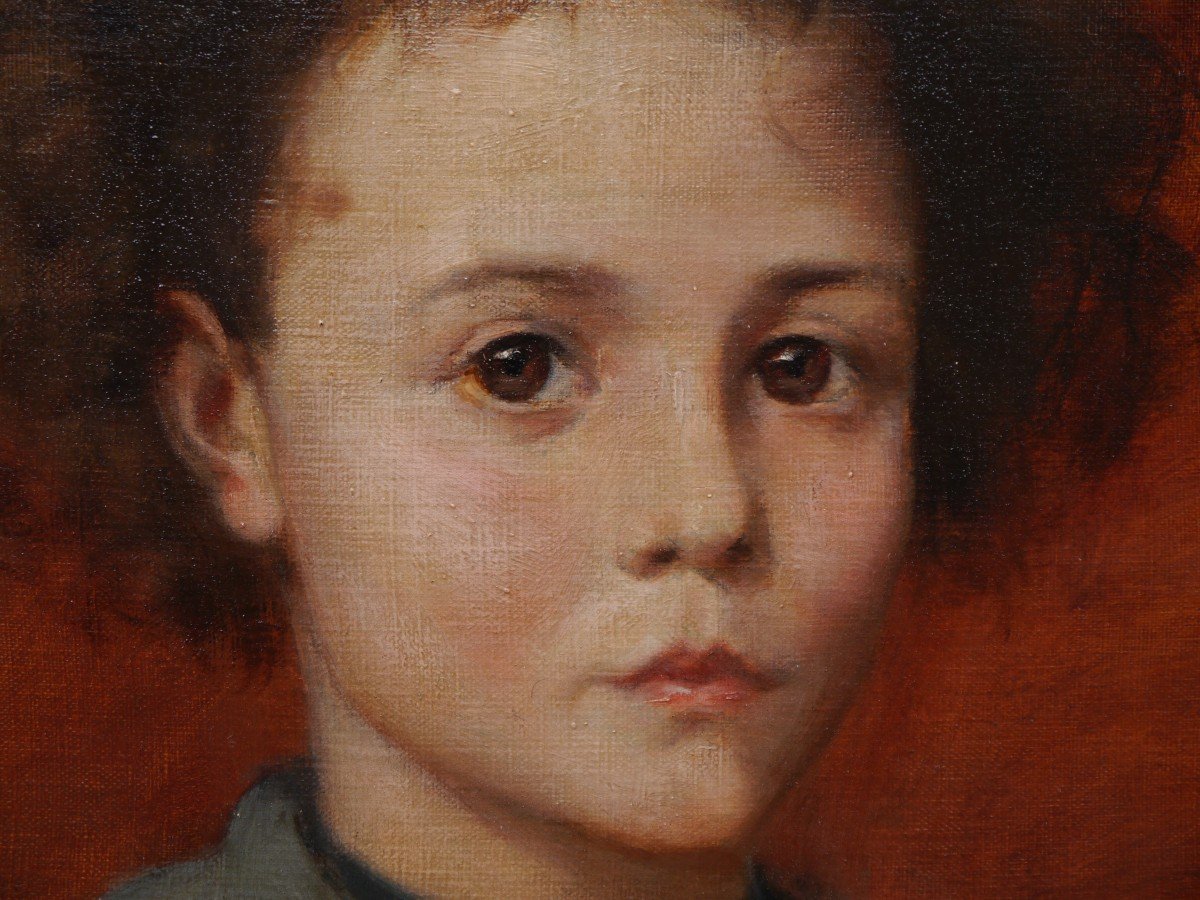 Portrait Of A Child. Raoul Léon Lanternier (1870-?)-photo-1