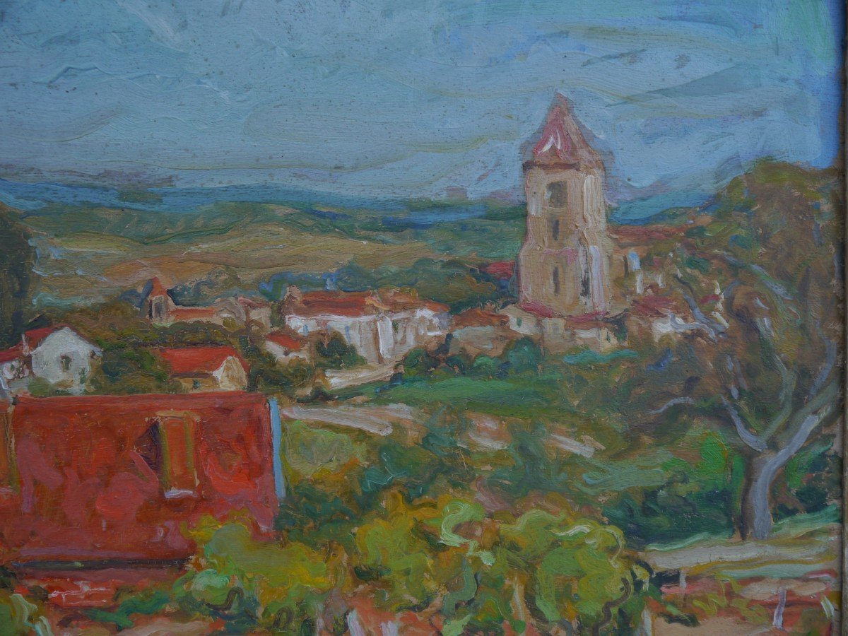 Serge FOTINSKY (1887-1971). Paysage à Belvès, Dordogne.-photo-1