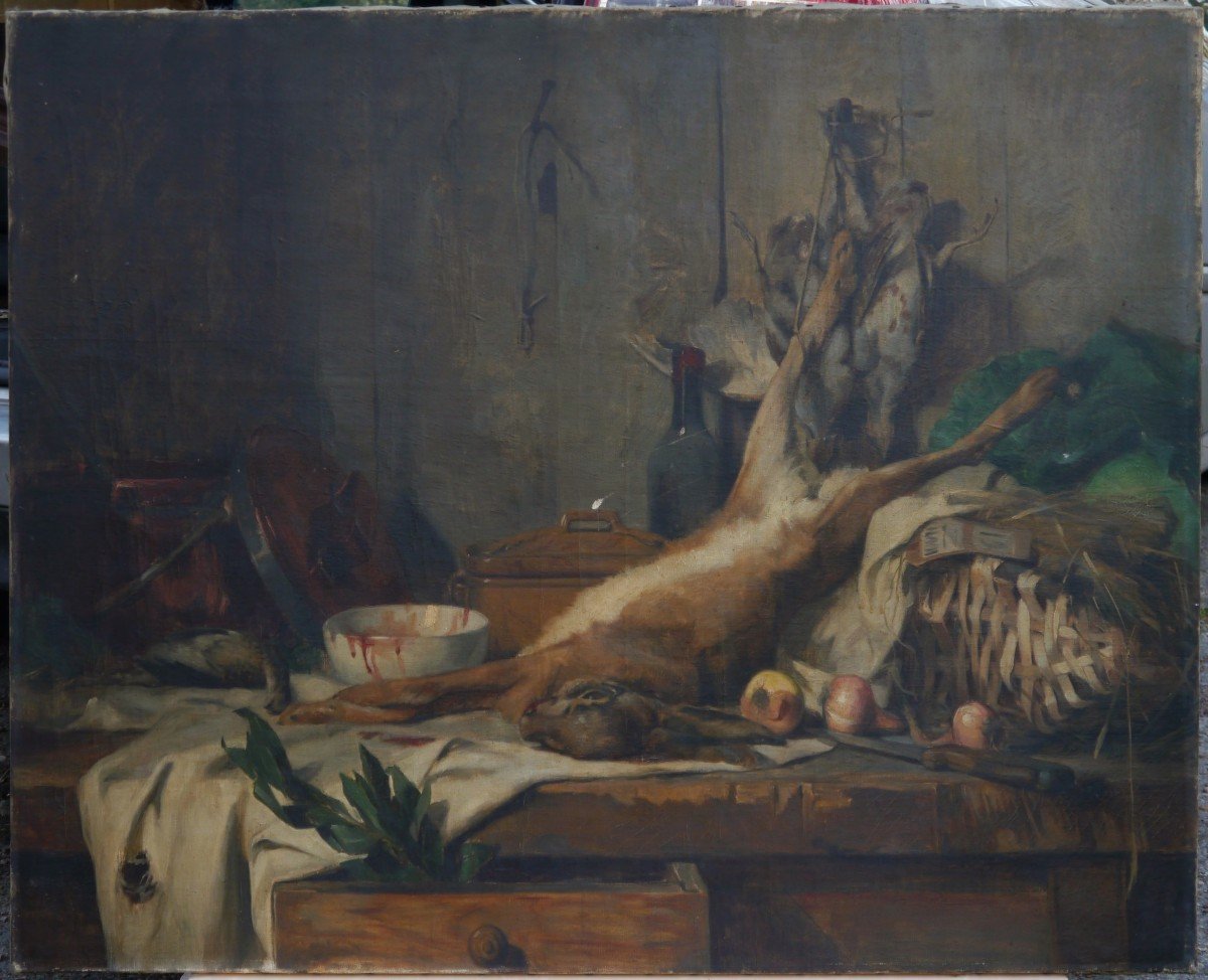 Large Still Life With Hare 1910. Eugène Edmond Thiery (1875-1961)