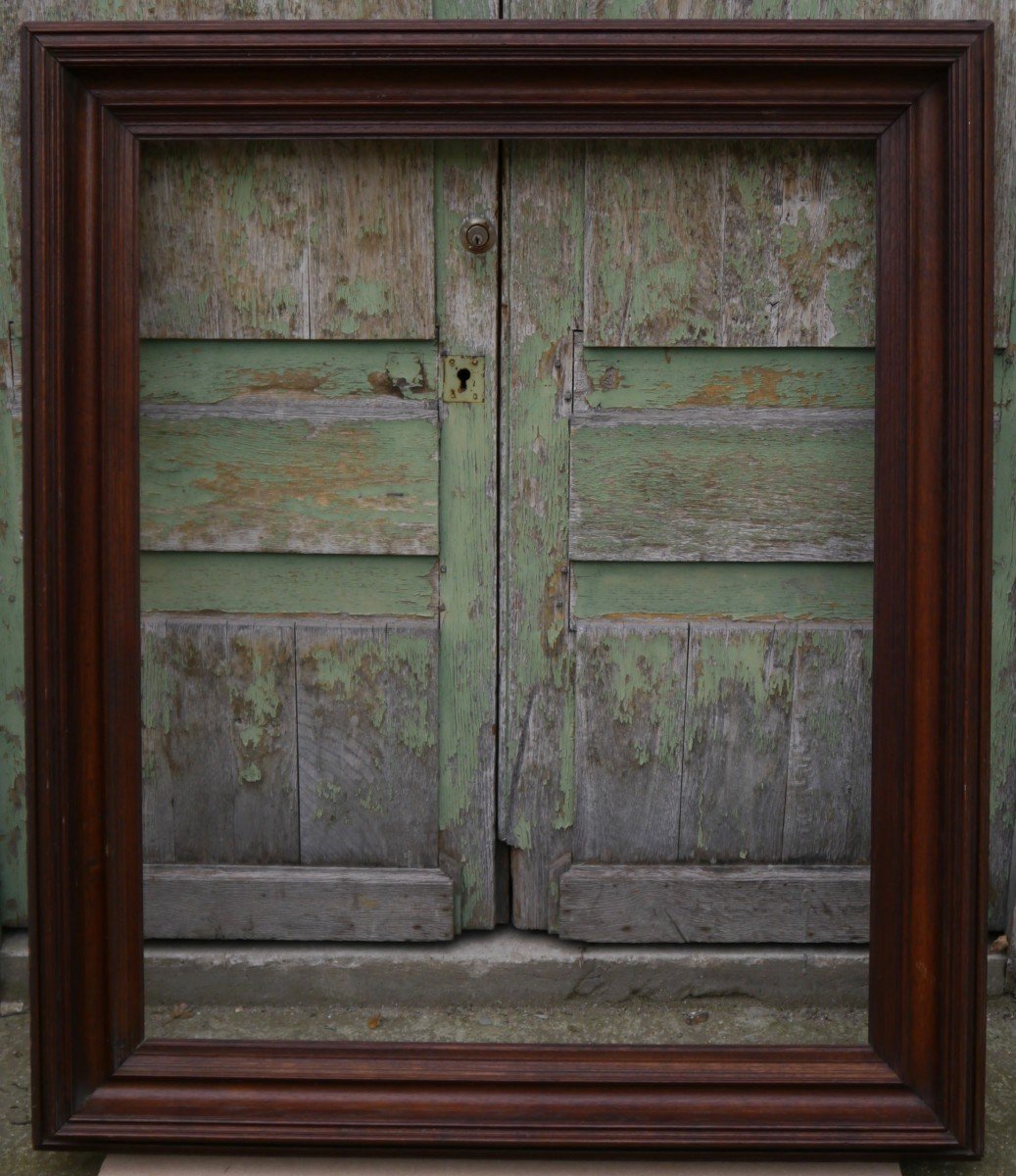 Large 19th Century Solid Oak Frame For 100x81 Cm, Format 40f-photo-3