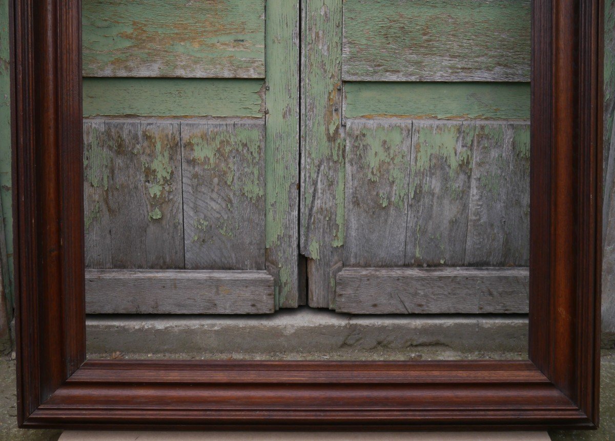 Large 19th Century Solid Oak Frame For 100x81 Cm, Format 40f-photo-1