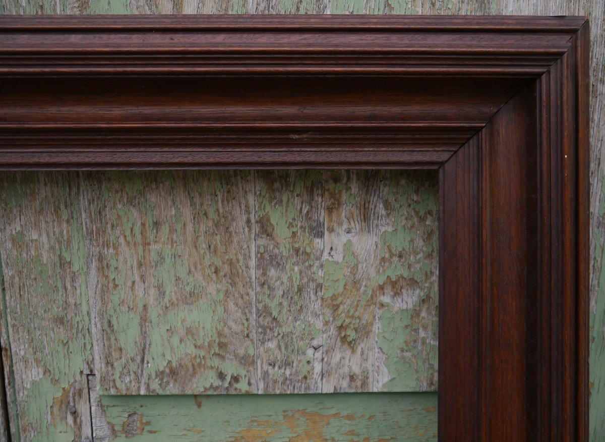 Large 19th Century Solid Oak Frame For 100x81 Cm, Format 40f-photo-4